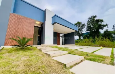 Condominio vivenda das marinas - suca casa nova térrea com piscina e cascata no condomínio vivendas das marinas, 3 suítes. financia!