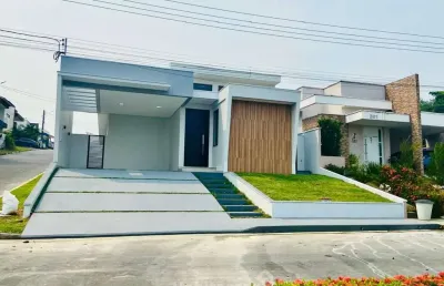 Cond reserva parque - veja agora essa casa térrea a vend com 3 suítes no condomínio reserva do parque- ponta negra. financia!