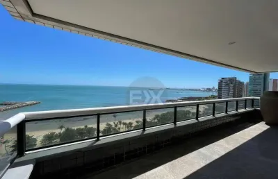 Lindo apartamento beira mar com 3 dormitórios para alugar, 277 m² por r$ 18.000/mês - meireles - fortaleza/ce