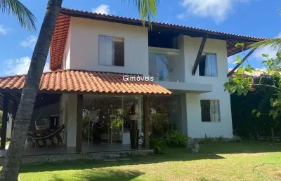 Casa em condomínio fechado com 5 quartos à venda na rodovia ba-099 - estrada do côco, praia de busca vida, camaçari, 500 m2 por r$ 2.650.000