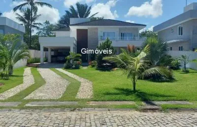 Casa em condomínio fechado com 4 quartos à venda na rodovia ba-099 - estrada do côco km 08, praia de busca vida, camaçari, 400 m2 por r$ 3.000.000