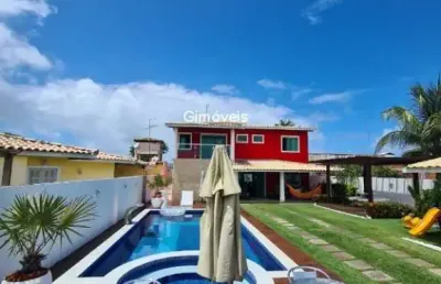 Casa em condomínio fechado com 7 quartos à venda na estrada do coco, barra do jacuípe, camaçari, 250 m2 por r$ 1.300.000
