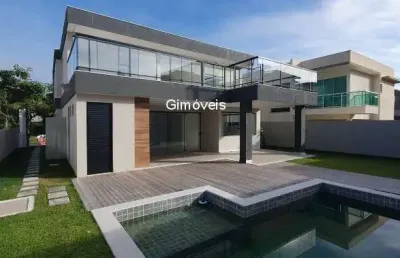 Casa em condomínio fechado com 5 quartos à venda na rodovia ba-099 - estrada do côco, alphaville (abrantes), camaçari, 250 m2 por r$ 2.350.000