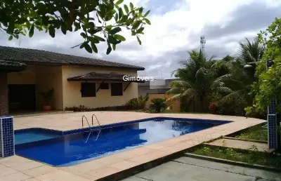 Casa em condomínio fechado com 4 quartos à venda na 1ª travessa domini, 30, abrantes, camaçari, 300 m2 por r$ 1.300.000