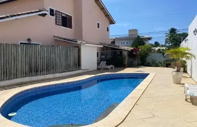 Casa em condomínio fechado com 4 quartos à venda na rua praia de tubarão, vilas do atlantico, lauro de freitas, 300 m2 por r$ 1.950.000