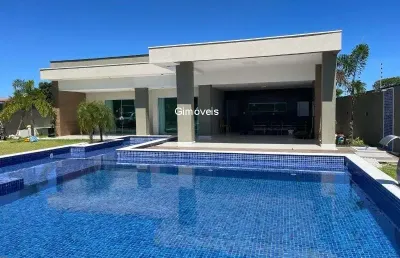 Casa em condomínio fechado com 3 quartos à venda na lagoas de guarajuba residencial, 20, monte gordo, camaçari, 310 m2 por r$ 1.500.000