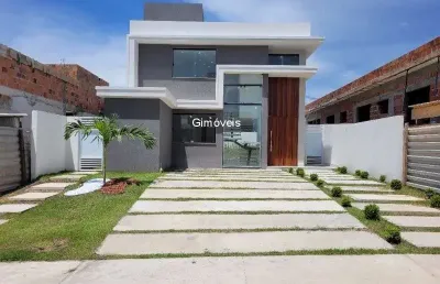 Casa em condomínio fechado com 4 quartos à venda na estrada da cascalheira, s/n, alphaville (abrantes), camaçari, 175 m2 por r$ 1.300.000