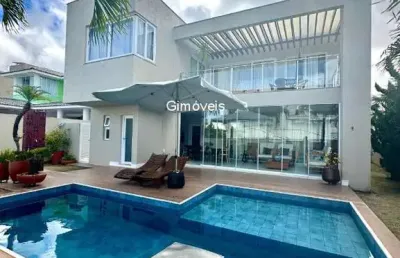 Casa em condomínio fechado com 4 quartos à venda na rodovia rodovia ba-099  estrada do côco, 20, alphaville (abrantes), camaçari, 306 m2 por r$ 2.650.000