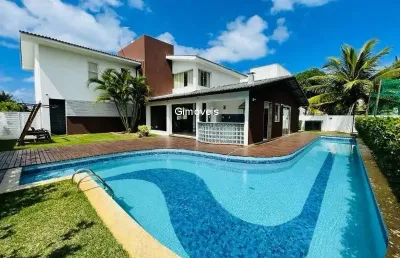 Casa em condomínio fechado com 4 quartos para alugar na rodovia ba-099 - estrada do côco km 08, praia de busca vida, camaçari, 350 m2 por r$ 15.000
