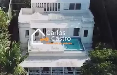 Mansão estilo caribenho vista eterna para o mar com 7 suítes (à venda) 640m², rj - joá