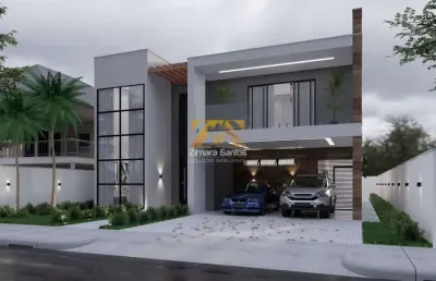Sobrado alto padrão com 4 suítes - 356 m² - residencial mirante do lago - próximo á faculdade ulbra - palmas/to