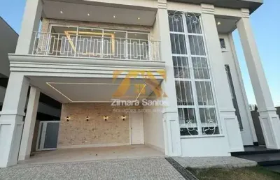 Sobrado neoclássico  com 4 suítes - 334 m² no condomínio  alphaville 2 - 109 sul (arso 14) - quadra nobre de palmas/to