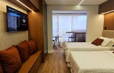Apartamento com 1 dormitório para alugar, 25 m² por r$ 4.486/mês - campo belo - são paulo/sp acesso aos principais pontos da zona sul de são paulo: