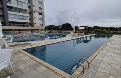 Apartamento mobiliado 3/4 com varanda em patamares greenville