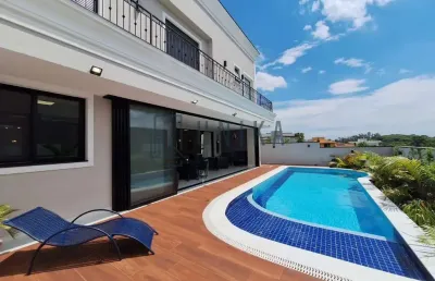 Impecável residência de alto padrão em alphaville dom pedro, campinas-sp: 4 quartos, 4 suítes, 4 salas, 6 banheiros, 4 vagas, 478,63m².