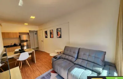 Apartamento com 1 dormitório, mobiliado, andar alto. ed central station