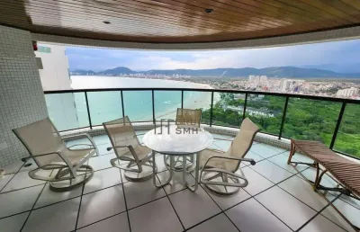 Cobertura com 5 dormitórios à venda, 420 m² por r$ 4.500.000 - praia da enseada - tortugas - guarujá/sp