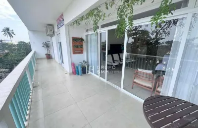 Apartamento com 3 dormitórios à venda, 250 m² por r$ 1.370.000,00 - pitangueiras frente mar - guarujá/sp