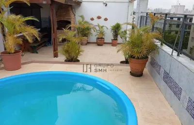 Cobertura com 3 dormitórios à venda, 206 m² por r$ 1.100.000,00 - astúrias - guarujá/sp