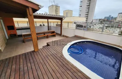 Cobertura com 3 dormitórios à venda, 129 m² por r$ 640.000,00 - jardim las palmas - guarujá/sp