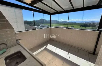 Cobertura com 1 dormitório à venda, 62 m² por r$ 380.000 - astúrias - guarujá/sp