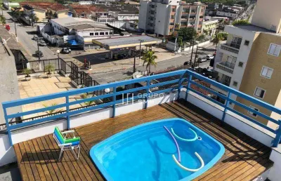 Cobertura com 3 dormitórios à venda, 163 m² por r$ 700.000,00 - asturias - guarujá/sp