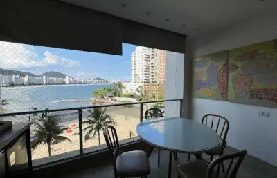 Apartamento com 3 dormitórios para alugar, 170 m² por r$ 7.500,00/mês - astúrias frente mar - guarujá/sp
