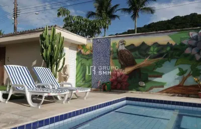 Casa com 6 dormitórios à venda, 379 m² por r$ 1.800.000,00 - praia do pernambuco - guarujá/sp