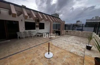 Cobertura com 3 dormitórios para alugar, 115 m² por r$ 5.000/mês - astúrias - guarujá/sp