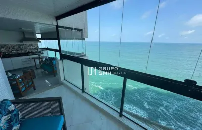Apartamento com 3 dormitórios, 185 m² - venda por r$ 1.850.000 ou aluguel por r$ 13.000/mês - praia das pitangueiras frente mar - guarujá/sp