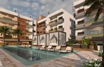 Apartamento na praia de palmas - governador celso ramos, sc