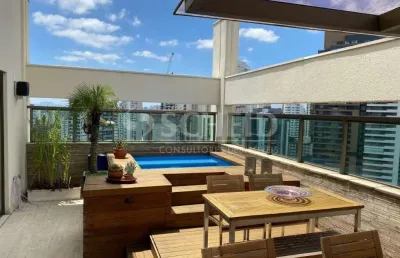 Cobertura duplex de 240m² com 3 suítes e 4 vagas à venda no campo belo - sp
