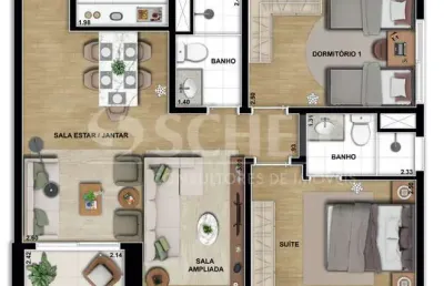 Lançamento de apartamento de 86m² na vila santa catarina - empreendimento c290