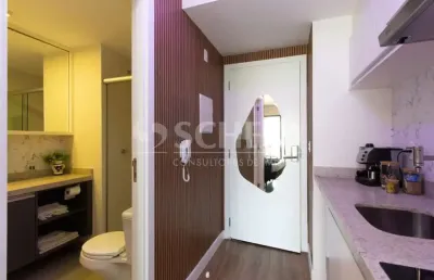 Flat com 1 quarto à venda na Alameda dos Jurupis, --, Moema, São Paulo