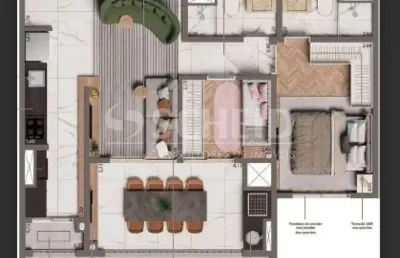 Apartamento brooklyn em obra 2 quartos suíte 1 vaga