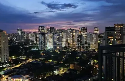 Stúdio 36m², 1 dormitório, 2 banheiros, terraço cozinha e 1 vaga de garagem.