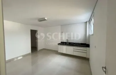 Studio 46m2 no campo grande com 1 dormitório, banheiro, sala, cozinha com cooktop, 1 vaga e elevador