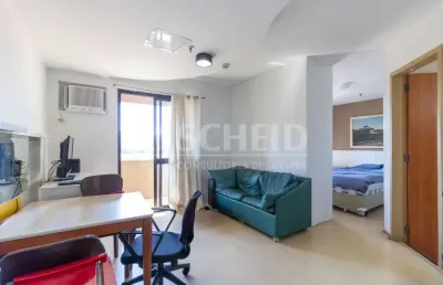 Flat á venda no brooklin com 34m², 1 quarto, 1 vaga.
