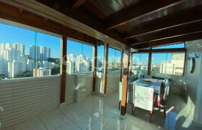 Cobertura à venda no jd marajoara com 148m², 4 quartos sendo 1 suíte, 2 vagas.