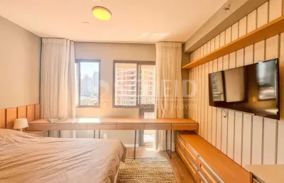 Studio venda  brooklin na chácara santo antônio com 21m, mobiliado.