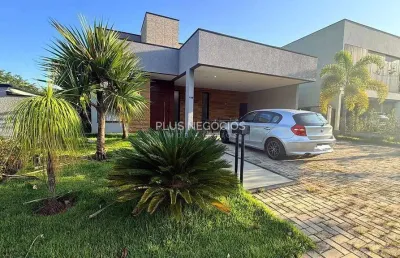 Linda casa para venda e locação no alphaville nova esplanada 3 - 2 suítes e vista da área gourmet p