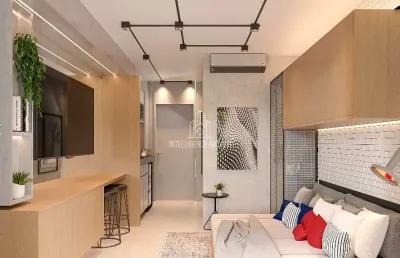 Apartamento à venda em condomínio, studio com 21m² com sacada, jardim aclimação, cuiabá, mt