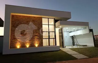 Lindíssima casa térrea no condomínio fechado de alto padrão arts localizado na zona sul de uberlândia