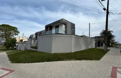 Sobrado novo de esquina com 149 m² com 2 vagas - boa vista - curitiba