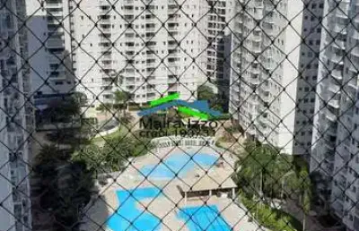 Apartamento 2 dormitórios andar alto-aquaplay-vista piscina-marapé - santos