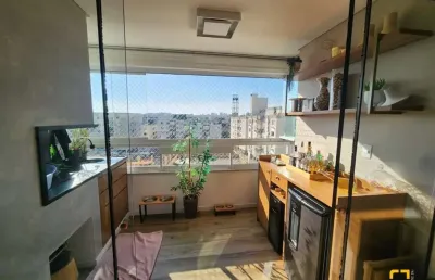 Apartamento 3 dormitórios com suíte, mobiliado - 4 vagas de garagem