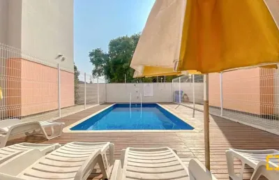 Apartamento mobiliado 2 dormitórios sacada churrasqueira 1 vaga - vargem grande florianópolis - sc