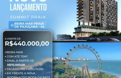 Pajuçara, studio, q/s e coberturas duplex com 02 suítes , beira mar