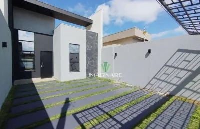 Casa com 3 dormitórios sendo 01 suíte  à venda, 75 m² por r$ 420.000 - veredas - cascavel/pr