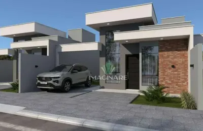 Casa com 1 suíte + 1 quarto à venda, 57 m² por r$ 365.000 - vista linda - cascavel/pr
